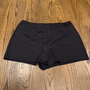 Lands End Womens Solid Black Swim Shorts Bikini Brief Bottom Plus Size 18W
